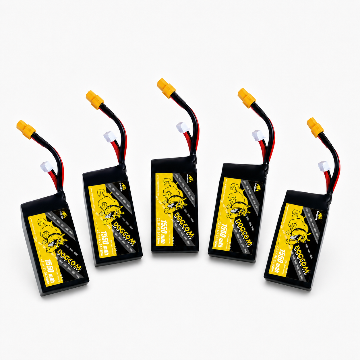 DOGCOM 6S 1550mAh 160C Akumulator – Set 5 szt.