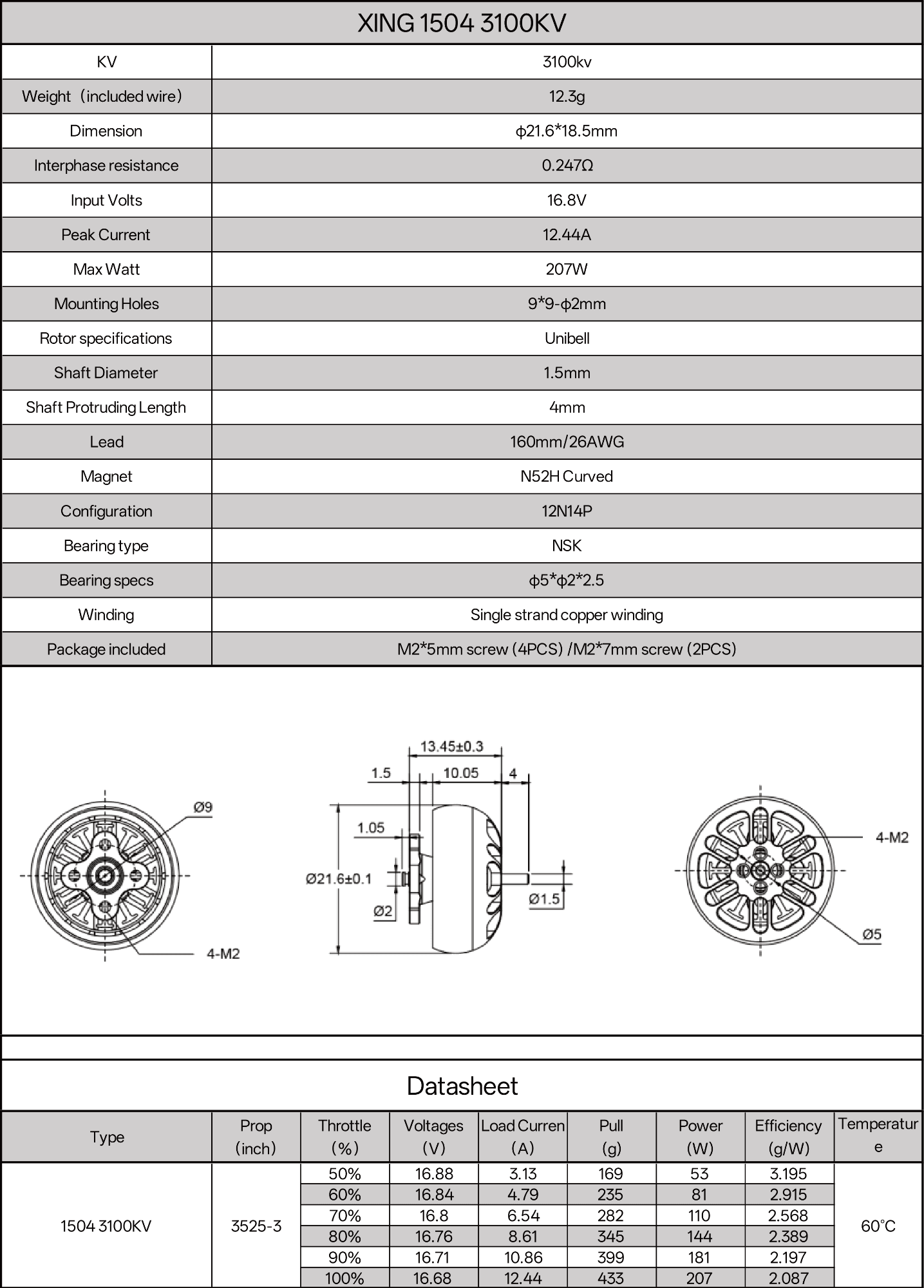 XING 1504 3100KV Motor - iFlight Europe