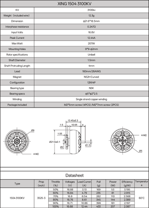 XING 1504 3100KV Motor - iFlight Europe