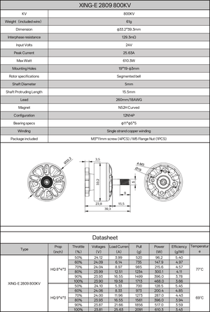 XING - E 2809 Cinelifter Motor - iFlight Europe